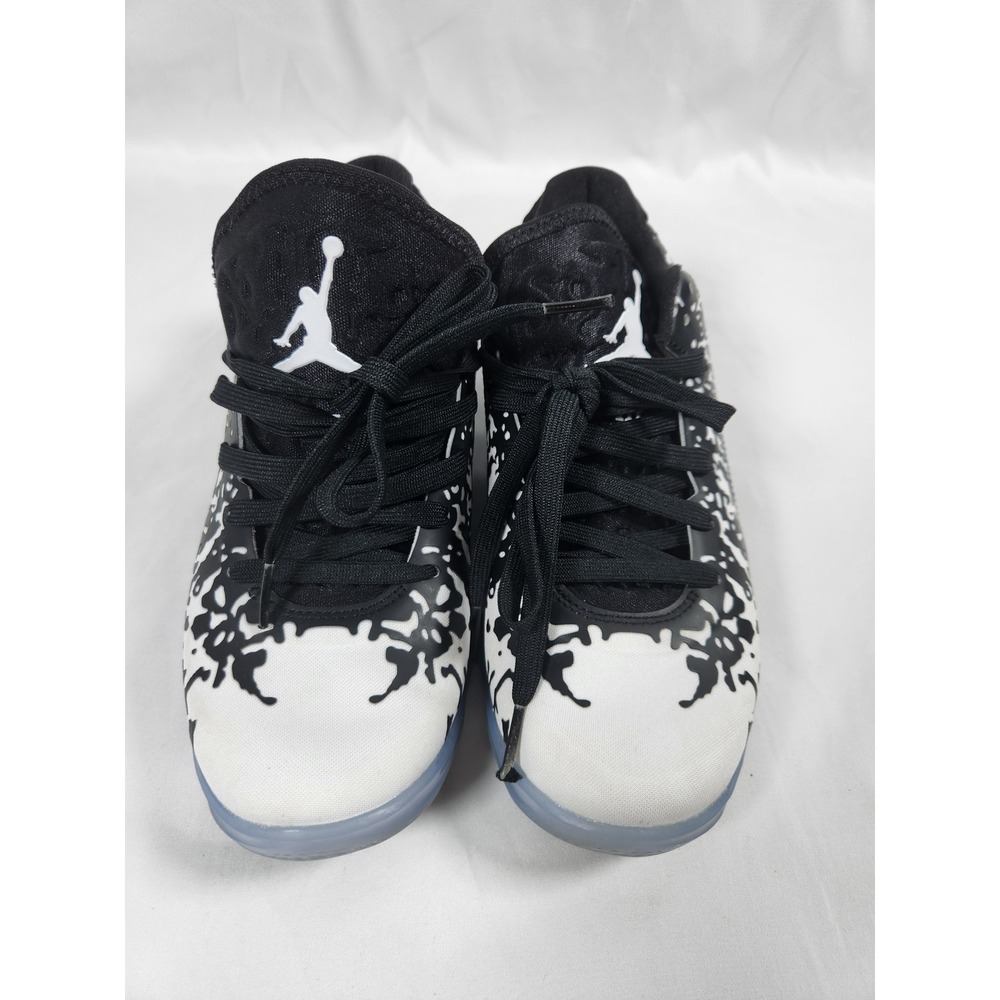 Jordan Ultra Fly 2 Low Black White Splatter Basketball Shoes AH8110-001 Kids
